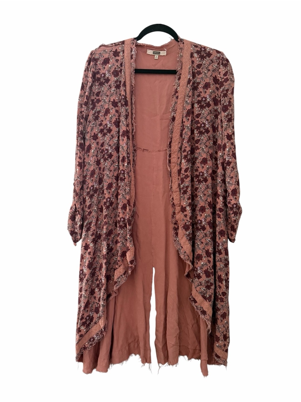 Gimmicks BKDusty Rose Floral Kimono Cardigan